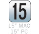 Fits 15" MAC or 15" PC