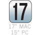 Fits 17" MAC or 15" PC